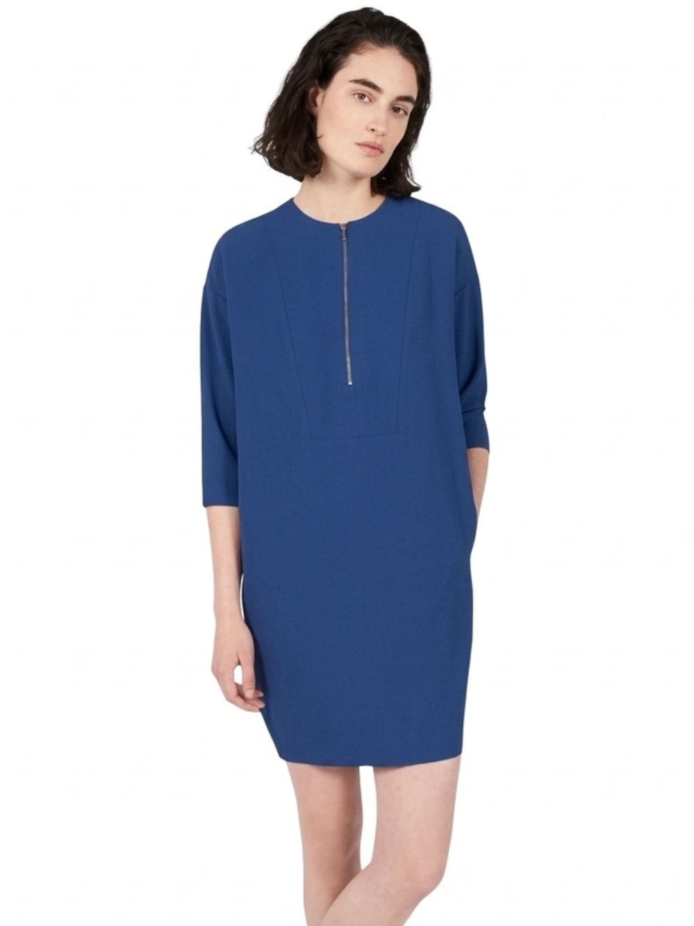 EVERLANE Japanese GoWeave Front-Zip Dress size 4